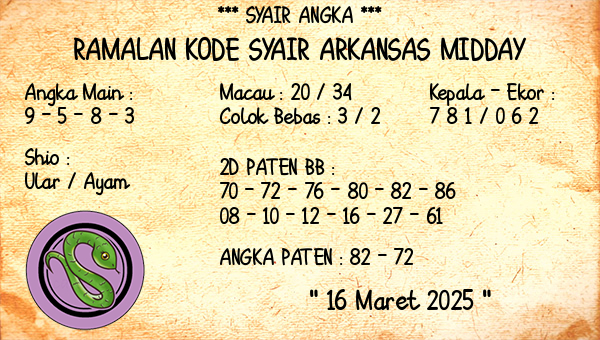 Prediksi Arkansas Midday