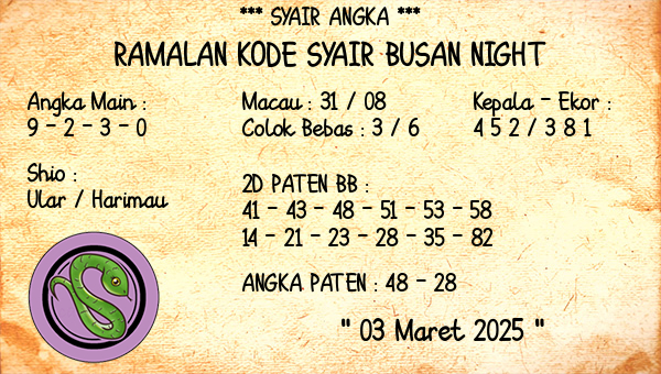 Prediksi Busan Night