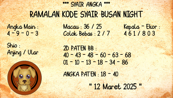 Prediksi Busan Night