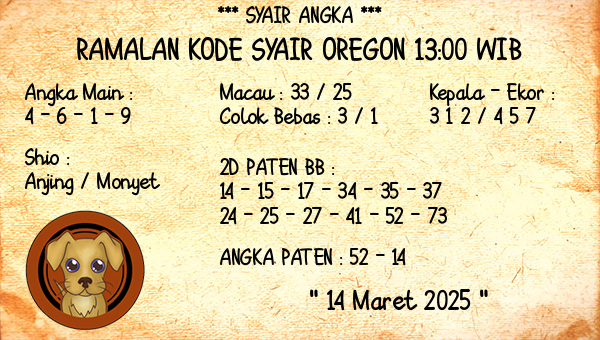 Prediksi Oregon 13:00 WIB