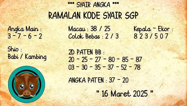 Prediksi SGP