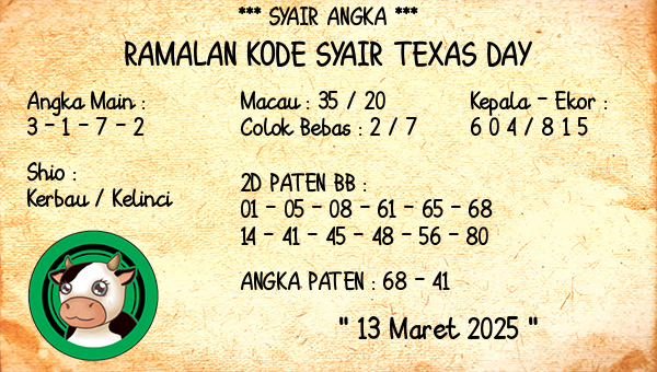 Prediksi Texas Day