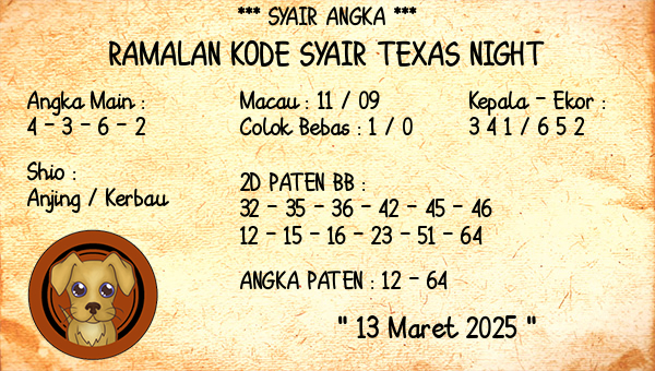 Prediksi Texas Night